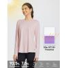 imageBALEAF Long Sleeve Workout Tops for Women Running Athletic Shirts Active Quick Dry Lightweight Moisture WickingPinkpleated
