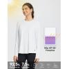 imageBALEAF Long Sleeve Workout Tops for Women Running Athletic Shirts Active Quick Dry Lightweight Moisture WickingWhitepleated