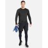 imageBALEAF Mens Long Sleeve Running Shirts with Thumbholes Quick Dry Athletic Shirt Workout Training TopBlack