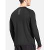 imageBALEAF Mens Long Sleeve Running Shirts with Thumbholes Quick Dry Athletic Shirt Workout Training TopBlack