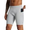 imageBALEAF Mens Padded Bike Shorts Cycling Tights Road Bicycle MTB Accessories Pockets UPF 50Classic Pocketgrey