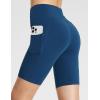 imageBALEAF Womens 8quot 5quot 3quot Biker Shorts High Waist Yoga Workout Gym Running Volleyball Spandex Shorts with PocketsNavy Bluestretchierlycra