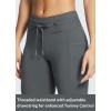 imageBALEAF Womens Fleece Lined High Waisted Leggings Water Resistant Thermal Warm Winter Tights Ski Hiking Pants with PocketsDark Grey