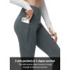 imageBALEAF Womens Fleece Lined Pants Water Resistant Winter Thermal Warm Flare Leggings Bell Bottom Yoga Pants with PocketsCharcoal