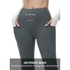 imageBALEAF Womens Fleece Lined Pants Water Resistant Winter Thermal Warm Flare Leggings Bell Bottom Yoga Pants with PocketsCharcoal