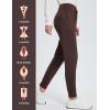 imageBALEAF Womens Fleece Lined Pants WaterResistant Sweatpants Winter Thermal Ski Hiking Running JoggersBrown