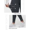 imageBALEAF Womens Fleece Lined Pants WaterResistant Sweatpants Winter Thermal Ski Hiking Running JoggersCharcoal