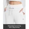imageBALEAF Womens Fleece Lined Pants WaterResistant Sweatpants Winter Thermal Ski Hiking Running JoggersWhite