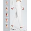 imageBALEAF Womens Fleece Lined Pants WaterResistant Sweatpants Winter Thermal Ski Hiking Running JoggersWhite