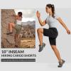 imageBALEAF Womens Hiking Long Shorts 10quot Cargo Short Knee Length Quick Dry with Pockets UPF 50 Water ResistantBlack