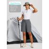 imageBALEAF Womens Hiking Long Shorts 10quot Cargo Short Knee Length Quick Dry with Pockets UPF 50 Water ResistantGrey