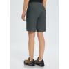 imageBALEAF Womens Hiking Long Shorts 9quot11quot Quick Dry Bermuda Cargo for Curvy Lightweight Pockets9 Inch Dark Grey