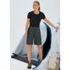 imageBALEAF Womens Hiking Long Shorts 9quot11quot Quick Dry Bermuda Cargo for Curvy Lightweight Pockets9 Inch Dark Grey