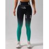 imageBALEAF Womens Leggings with Pockets Tummy Control Workout High Waisted Athletic Running 78 Ultra Soft Gym Yoga Ankle PantsBlack Green
