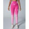 imageBALEAF Womens Leggings with Pockets Tummy Control Workout High Waisted Athletic Running 78 Ultra Soft Gym Yoga Ankle PantsGradient Pink