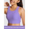 imageBALEAF Womens Swim Bra Modest High Neck Bikini Tops Quick Dry UPF 50Bathing Suit Sports Workout Removable PaddedPurple