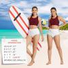 imageBALEAF Womens Swim Bra Modest High Neck Bikini Tops Quick Dry UPF 50Bathing Suit Sports Workout Removable PaddedWine