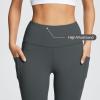 imagebaleaf Womens Leggings with Pockets Tummy Control Workout High Waisted Athletic Running 78 Ultra Soft Gym Yoga Ankle PantsDark Gray