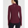 imagebaleaf Womens Thermal Long Sleeve Shirts Fleece Turtleneck Top Warm Undershirts with Detachable Neck Gaiter ThumbholesWine Red