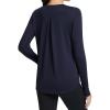 imageBALEAF Long Sleeve Workout Tops for Women Running Athletic Shirts Active Quick Dry Lightweight Moisture WickingNavypleated