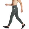imagebaleaf Mens Winter Running Tights Thermal Cycling Pants Water Resistant Pockets Zipper Legs Cold WeatherGrey