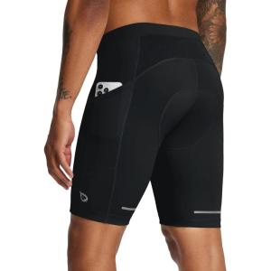 imageBALEAF Mens Padded Bike Shorts Cycling Tights Road Bicycle MTB Accessories Pockets UPF 50Classic Pocketblack
