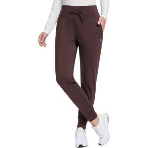 imageBALEAF Womens Fleece Lined Pants WaterResistant Sweatpants Winter Thermal Ski Hiking Running JoggersBrown