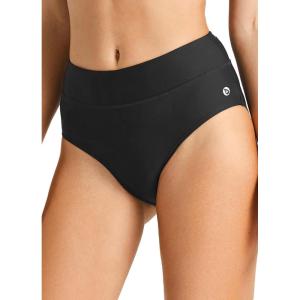 imageBALEAF Womens Swim Bottoms High Waisted Bathing Suit Bottom Modest Bikini Bottom Full Coverage Swimsuits Black XL