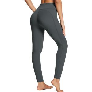imagebaleaf Womens Leggings with Pockets Tummy Control Workout High Waisted Athletic Running 78 Ultra Soft Gym Yoga Ankle PantsDark Gray