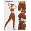 imageBALEAF Freeleaf Womens 78 Yoga Leggings with Pockets High Waisted 27quot Workout Lounge Leggings Cozy Soft Athletic PantsBrown