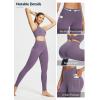 imageBALEAF Freeleaf Womens 78 Yoga Leggings with Pockets High Waisted 27quot Workout Lounge Leggings Cozy Soft Athletic PantsPurple