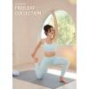 imagebaleaf Freeleaf Womens Sports Bra Longline Molded Cup Yoga Bra Thin Strap Low Impact Workout Crop Tank TopsPastel Blue