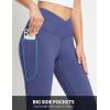 imagebaleaf Womens Fleece Lined Pants Winter Thermal Warm Flare Leggings Crossover Yoga Pants Bell Bottom with Pockets32classic Navy