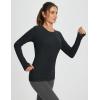 imagebaleaf Womens Long Sleeve Workout Tops Active Running Shirts Loose Fit Quick Dry Athletic SoftBlacksoft