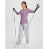 imagebaleaf Womens Long Sleeve Workout Tops Active Running Shirts Loose Fit Quick Dry Athletic SoftPurplesoft