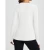 imagebaleaf Womens Long Sleeve Workout Tops Active Running Shirts Loose Fit Quick Dry Athletic SoftWhitesoft