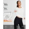 imagebaleaf Womens Long Sleeve Workout Tops Active Running Shirts Loose Fit Quick Dry Athletic SoftWhitesoft