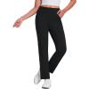 imagebaleaf Womens Pants with Zipper Pockets Stretch Golf Pants High Waist Travel Athletic Work Casual UPF50Blackfleece Lined
