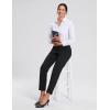 imagebaleaf Womens Pants with Zipper Pockets Stretch Golf Pants High Waist Travel Athletic Work Casual UPF50Blackfleece Lined