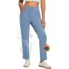 imagebaleaf Womens Pants with Zipper Pockets Stretch Golf Pants High Waist Travel Athletic Work Casual UPF50Bluefleece Lined
