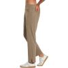 imagebaleaf Womens Pants with Zipper Pockets Stretch Golf Pants High Waist Travel Athletic Work Casual UPF50Brownfleece Lined