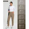 imagebaleaf Womens Pants with Zipper Pockets Stretch Golf Pants High Waist Travel Athletic Work Casual UPF50Brownfleece Lined