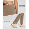 imagebaleaf Womens Pants with Zipper Pockets Stretch Golf Pants High Waist Travel Athletic Work Casual UPF50Brownfleece Lined