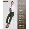 imagebaleaf Womens Pants with Zipper Pockets Stretch Golf Pants High Waist Travel Athletic Work Casual UPF50Greenfleece Lined