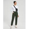 imagebaleaf Womens Pants with Zipper Pockets Stretch Golf Pants High Waist Travel Athletic Work Casual UPF50Greenfleece Lined