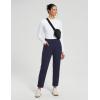 imagebaleaf Womens Pants with Zipper Pockets Stretch Golf Pants High Waist Travel Athletic Work Casual UPF50Navyfleece Lined