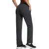 imagebaleaf Womens Pants with Zipper Pockets Stretch Golf Pants High Waist Travel Athletic Work Casual UPF50Thermaldark Grey
