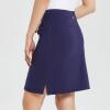 imagebaleaf Womens Skorts Skirts 20quot Knee Length Cotton Casual High Waist Drawstring Modest Golf Skort with PocketDark Blue