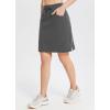imagebaleaf Womens Skorts Skirts 20quot Knee Length Cotton Casual High Waist Drawstring Modest Golf Skort with PocketGray