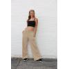 imagebaleaf Womens Track Pants Athletic Jogging Sweatpants Zipper Pockets WarmUp Sports Running PantsKhakizipper Pockets